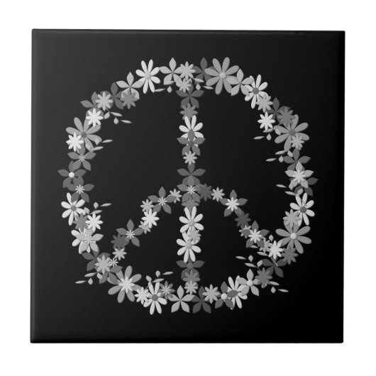 Vredessymbool — blokkracht tegeltje (Voorkant)