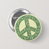 Vredessymbool -diststempel ronde button 5,7 cm (Voorkant /achterkant)