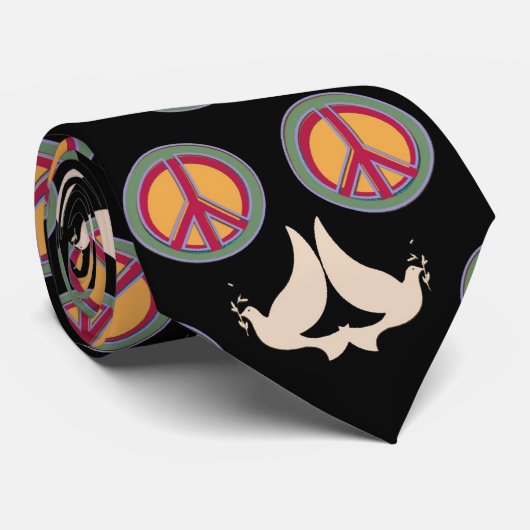 Vredessymbool en duiven stropdas (Opgerold)