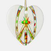 Vredessymbool gekleurd glas keramisch ornament (Rechts)