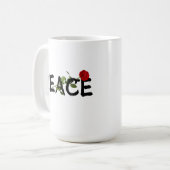 Vredessymbool gepersonaliseerde mok - perfect voor (Voorkant links)