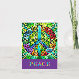 Vredessymbool gevouwen notitie Kaart