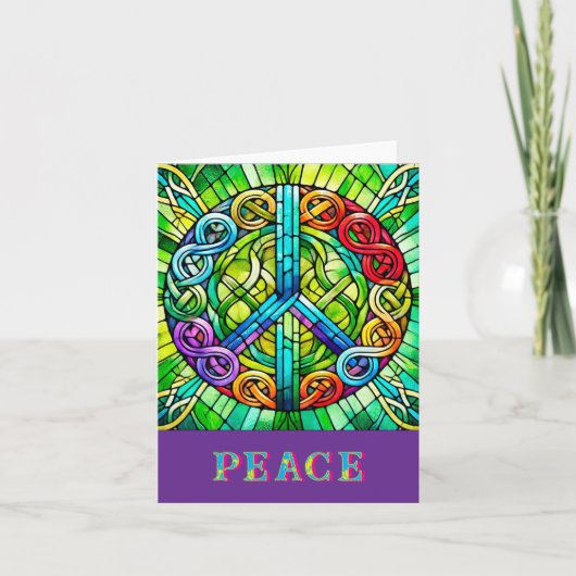 Vredessymbool gevouwen notitie Kaart (Voorkant)