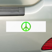 Vredessymbool Groen Bumpersticker (Op auto)