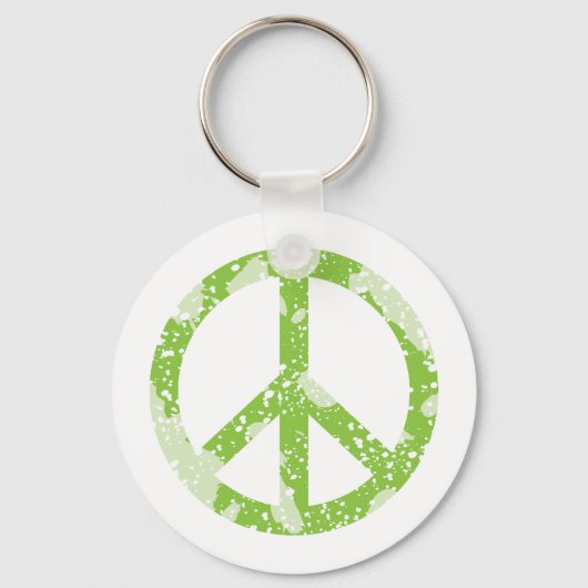 Vredessymbool (groen) sleutelhanger (Voorkant)