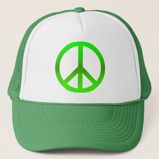 Vredessymbool groen trucker pet (Voorkant)