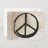 Vredessymbool Hippie Love Anti-War Sign Mud Rubble Briefkaart (Voorkant / Achterkant)