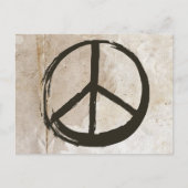 Vredessymbool Hippie Love Anti-War Sign Mud Rubble Briefkaart (Voorkant)