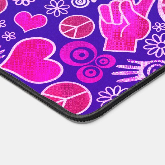 Vredessymbool Hipster Pacifisme Sign Design Roze Bureaumat (Hoek)