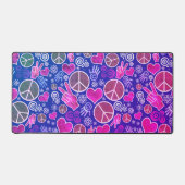 Vredessymbool Hipster Pacifisme Sign Design Roze Bureaumat (Voorkant)