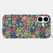 Vredessymbool Hipster Pacifisme Tekenontwerp Case-Mate iPhone Case (Achterkant (horizontaal))