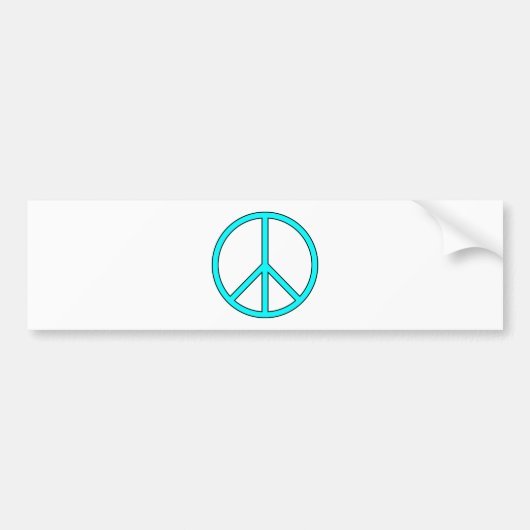 Vredessymbool: hou van hippie tegen oorlog bumpersticker (Voorkant)