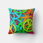 Vredessymbool Icon Modern Sign Sierkussen (Achterkant)