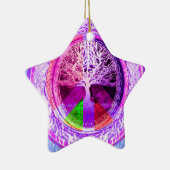 Vredessymbool in regenboogkleuren keramisch ornament (Rechts)