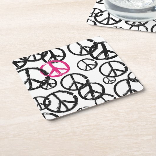 Vredessymbool Kartonnen Onderzetters (Schuin)