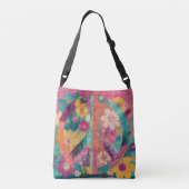 Vredessymbool kleurrijk crossbody tas (Achterkant)