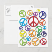 Vredessymbool met Briefkaart voor verschillende kl (Voorkant / Achterkant)