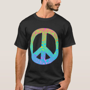 Vredessymbool met kleurovergang t-shirt