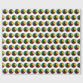 Vredessymbool met reagenskleuren cadeaupapier (Vlak)