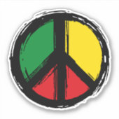 Vredessymbool met reagenskleuren sticker (Voorkant)
