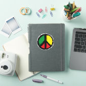 Vredessymbool met reagenskleuren sticker (iPad Cover)