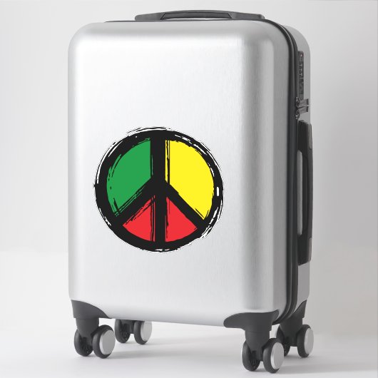 Vredessymbool met reagenskleuren sticker (Koffer)