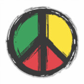 Vredessymbool met reagenskleuren sticker (Voorkant)