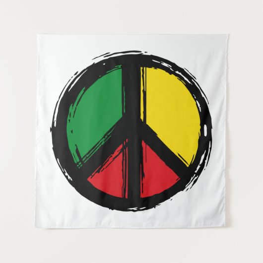 Vredessymbool met reagenskleuren wandkleed (Voorkant)