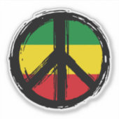 Vredessymbool met reagensstijl sticker (Voorkant)