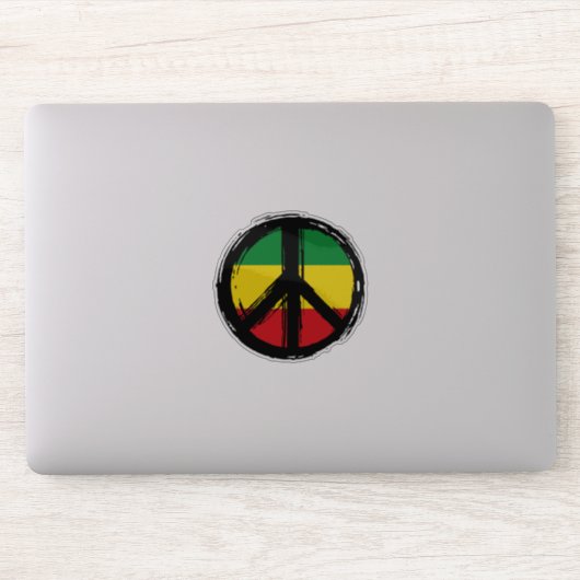 Vredessymbool met reagensstijl sticker (Computer)