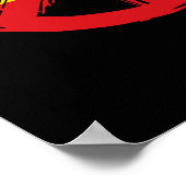 Vredessymbool met reggae kleuren poster (Hoek)
