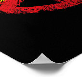 Vredessymbool met reggae kleuren poster (Hoek)