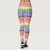 Vredessymbool Multi-Rainbow Stripes Leggings (Achterkant)