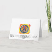 Vredessymbool notecards kaart (Achterkant)