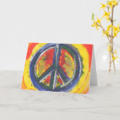 Vredessymbool notecards kaart (Gele Bloem)