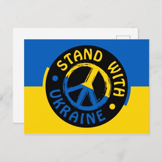 Vredessymbool Oekraïne Briefkaart (Voorkant / Achterkant)