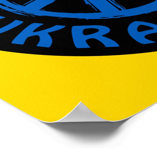 Vredessymbool Oekraïne Poster (Hoek)