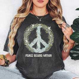 Vredessymbool Olijftakken Duiven Innerlijke Vrede T-shirt