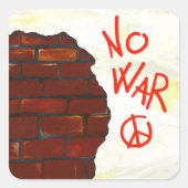 Vredessymbool op de wand, sticker (Voorkant)