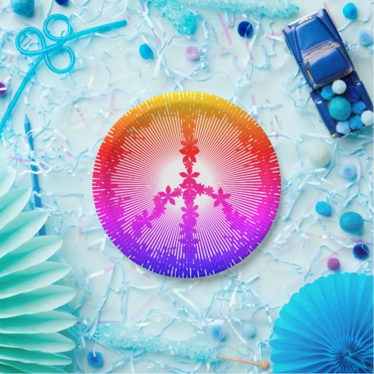 Vredessymbool Papieren Bordje (Feest)