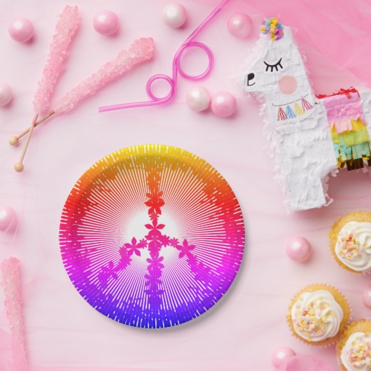 Vredessymbool Papieren Bordje (Feest)