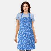 Vredessymbool Patroon blauw Schort (Gedragen)
