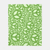Vredessymbool Patroon groen Fleece Deken (Voorkant)