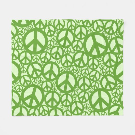 Vredessymbool Patroon groen Fleece Deken (Voorkant (Horizontaal))