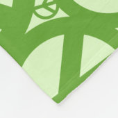 Vredessymbool Patroon groen Fleece Deken (Hoek)