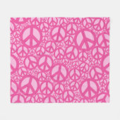 Vredessymbool Patroonroze Fleece Deken (Voorkant (Horizontaal))