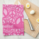 Vredessymbool Patroonroze Theedoek (Quarter Fold)