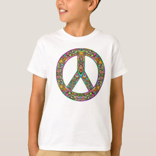 Vredessymbool Psychedelic Art Design T-Shirt