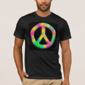 Vredessymbool Psychedelic Design T-Shirt (Voorkant)
