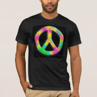Vredessymbool Psychedelic Design T-Shirt